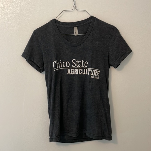 50 50 shirt American apparel Chico State Agriculture size medium gray t shirt - Picture 1 of 7